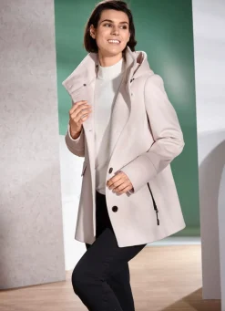 Damen Mona Wolljacken<Jacke mit abnehmbarer Kapuze