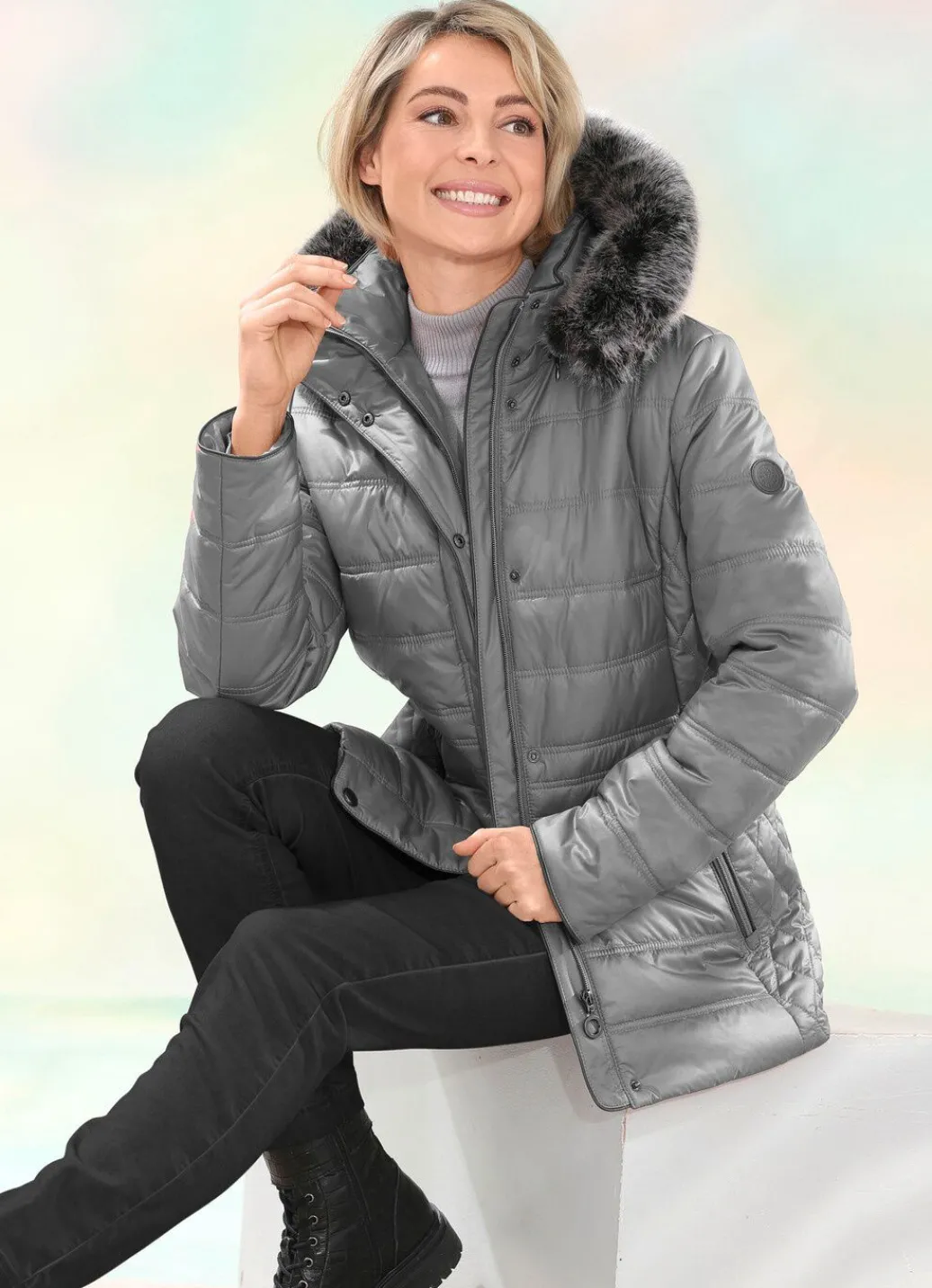 Damen Mona Winterjacken<Jacke mit abnehmbarer Kapuze