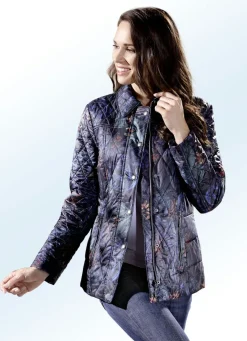 Damen Mona Übergangsjacken<Jacke mit Blüten- und Blätterdessin