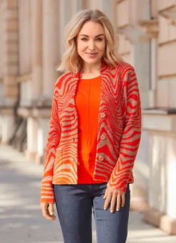 Best Jacke mit Knopfleiste Damen Strickjacken