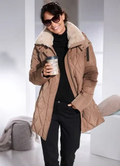 Damen Mona Winterjacken<Jacke mit Kunstpelz-Besatz am Kragen