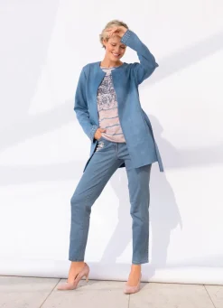 Damen Mona Lederimitatjacken<Jacke mit offener Kantenverarbeitung