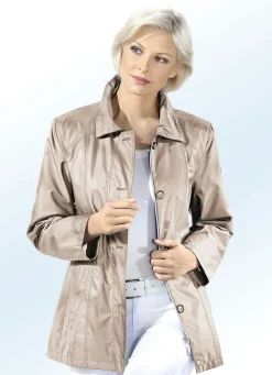 Damen Mona Übergangsjacken<Jacke mit Reißverschluss unter der Knopfleiste