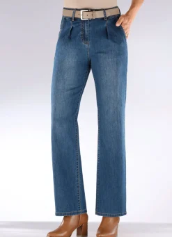 Damen Mona Lange Hosen|Jeans<Jeans mit Bundfalten