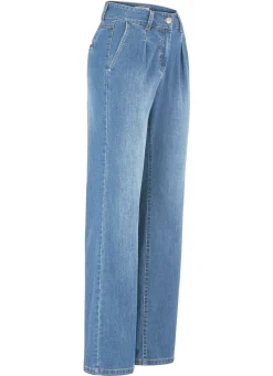 Damen Mona Jeans|Lange Hosen<Jeans mit Bundfalten