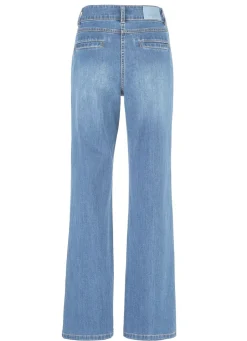 Damen Mona Jeans|Lange Hosen<Jeans mit Bundfalten