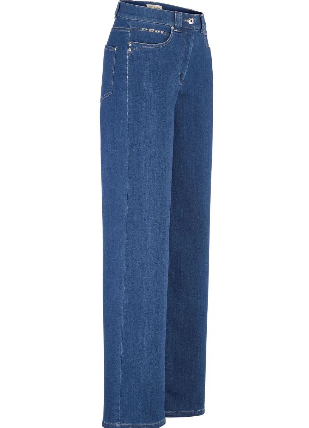 Damen Mona Lange Hosen|Jeans<Jeans mit dezenter Strasszier