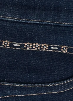 Damen Mona Lange Hosen|Jeans<Jeans mit dezenter Strasszier