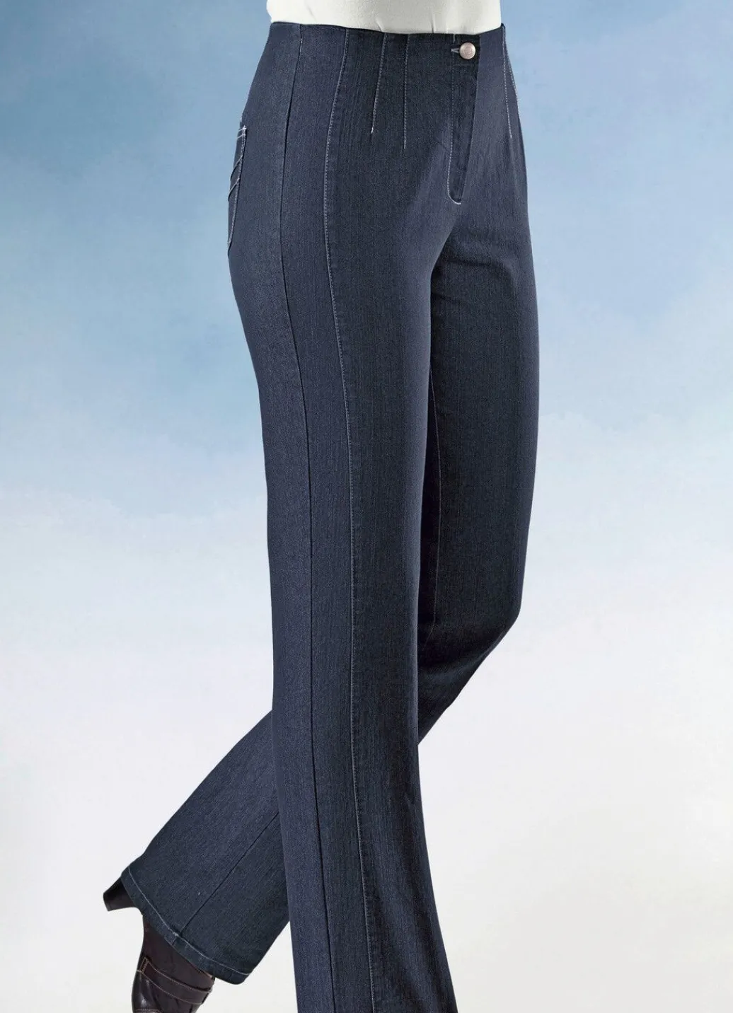 Damen Mona Lange Hosen|Jeans<Jeans mit figurgünstiger Teilungsnaht