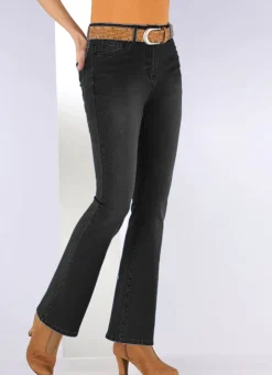 Damen Mona Lange Hosen|Jeans<Jeans mit leicht ausgestellter Beinweite
