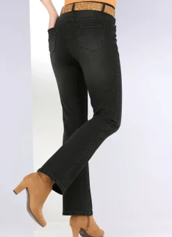 Damen Mona Lange Hosen|Jeans<Jeans mit leicht ausgestellter Beinweite
