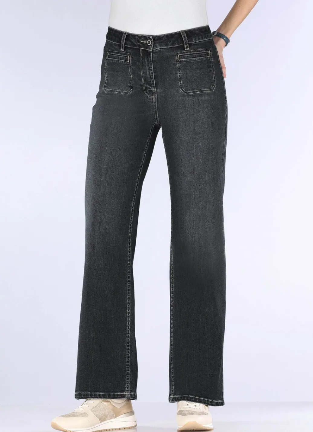 Damen Mona Lange Hosen|Jeans<Jeans mit modischen Vordertaschen