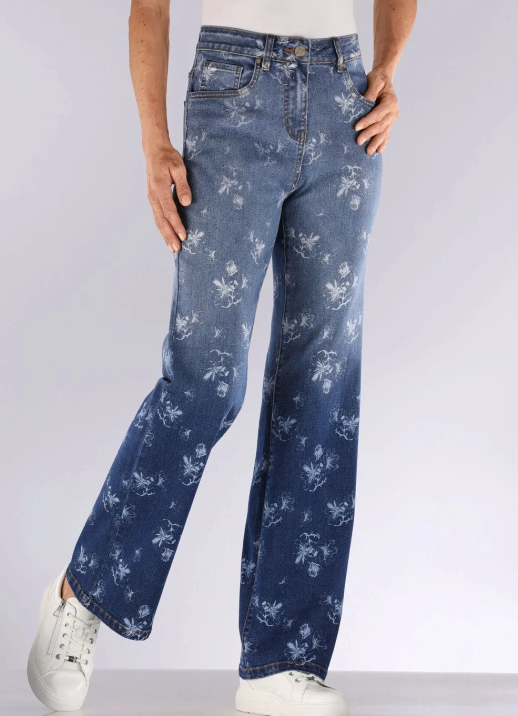 Damen Mona Lange Hosen|Jeans<Jeans mit tollem Farbverlauf