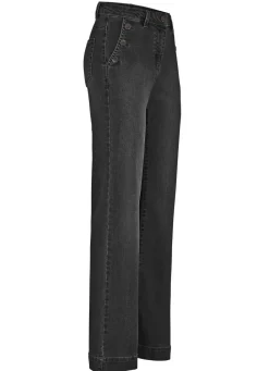 Damen Mona Lange Hosen|Jeans<Jeans mit trendigen Zierknöpfen