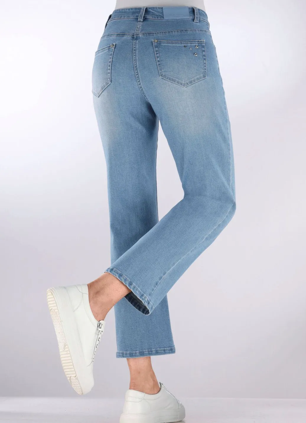 Damen Mona Lange Hosen|Jeans<Jeans mit trendigen Ziernieten