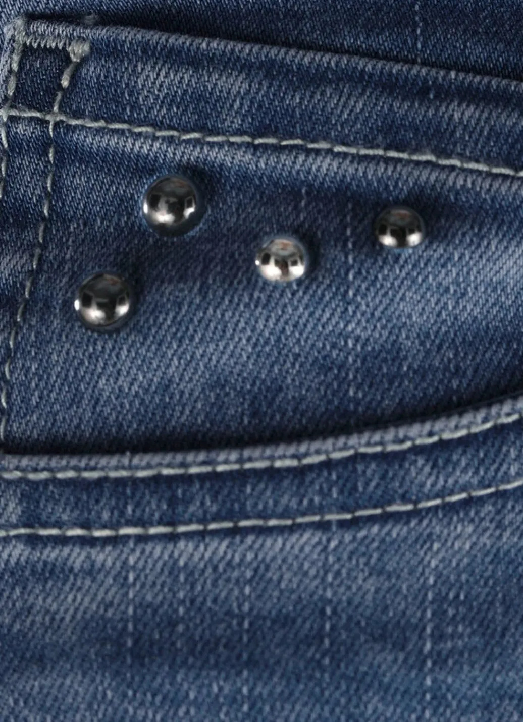 Damen Mona Lange Hosen|Jeans<Jeans mit trendigen Ziernieten