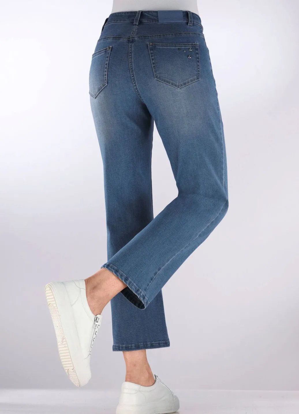 Damen Mona Lange Hosen|Jeans<Jeans mit trendigen Ziernieten