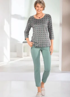 Damen Mona Schlupfhosen<Jerseyhose mit Reißverschluss-Taschen