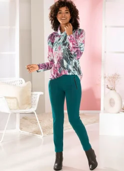 Damen Mona Schlupfhosen<Jerseyhose mit Reißverschluss-Taschen