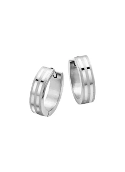 Klappcreolen aus Edelstahl Herren Modeschmuck
