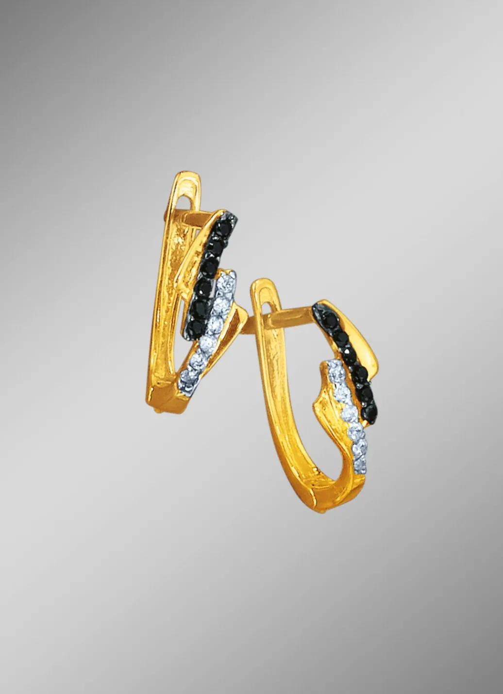 Discount Klappcreolen mit Zirkonia Damen Ohrschmuck