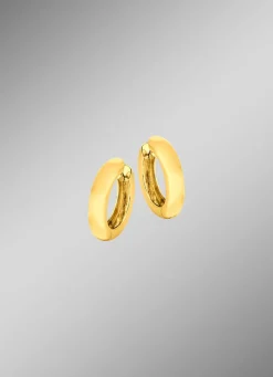 Clearance Klassische, glänzende Klappcreolen Damen Ohrschmuck