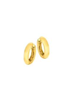 Clearance Klassische, glänzende Klappcreolen Damen Ohrschmuck