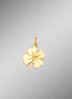 Outlet Kleeblatt-Anhänger aus Gold Damen Anhänger