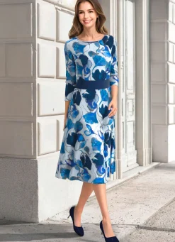Damen Mona Freizeitkleider<Kleid mit breitem Kunstleder-Einsatz