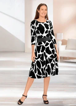 Damen Mona Freizeitkleider<Kleid mit breitem Kunstleder-Einsatz