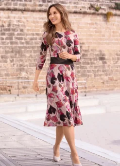 Damen Mona Freizeitkleider<Kleid mit breitem Kunstleder-Einsatz