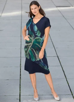 Damen Mona Sommerkleider|Freizeitkleider<Kleid mit Chiffon-Besatz