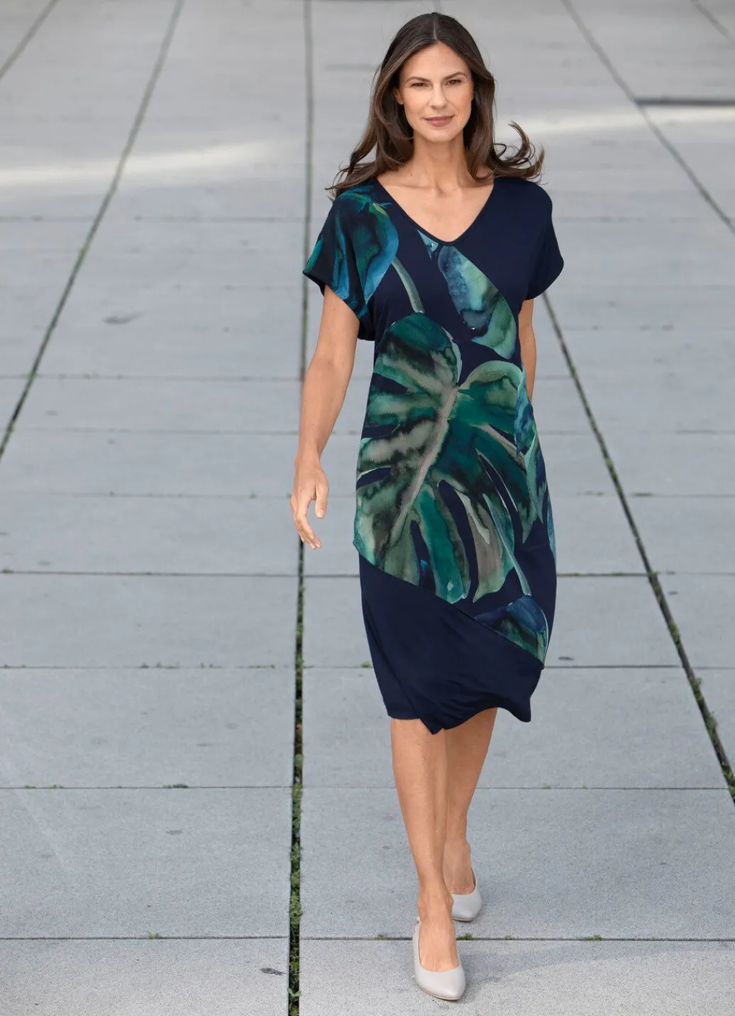 Damen Mona Sommerkleider|Freizeitkleider<Kleid mit Chiffon-Besatz