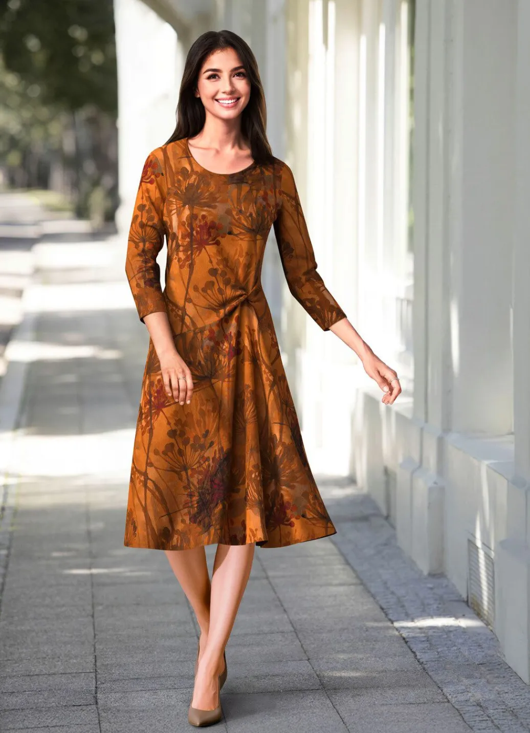 Damen Mona Freizeitkleider<Kleid mit farbbrillantem Druck