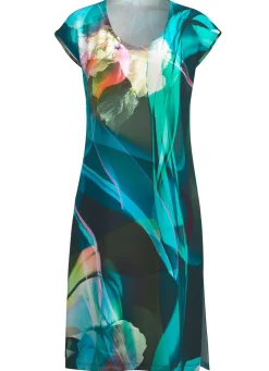 Damen Mona Strandkleider|Sommerkleider<Kleid mit farbbrillantem Druckdessin