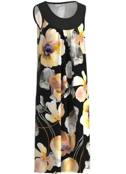 Damen Mona Strandkleider|Sommerkleider<Kleid mit farbbrillantem Druckdessin