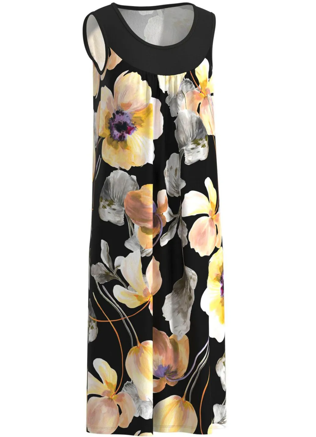Damen Mona Strandkleider|Sommerkleider<Kleid mit farbbrillantem Druckdessin