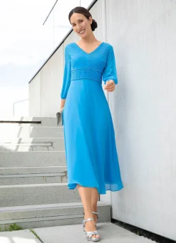 Damen Mona Abendkleider|Abendmode<Kleid mit feinen Zierkugeln