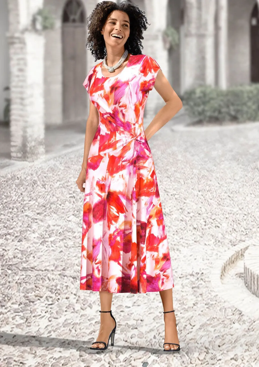 Damen Mona Sommerkleider|Freizeitkleider<Kleid mit raffinierter Knotentechnik