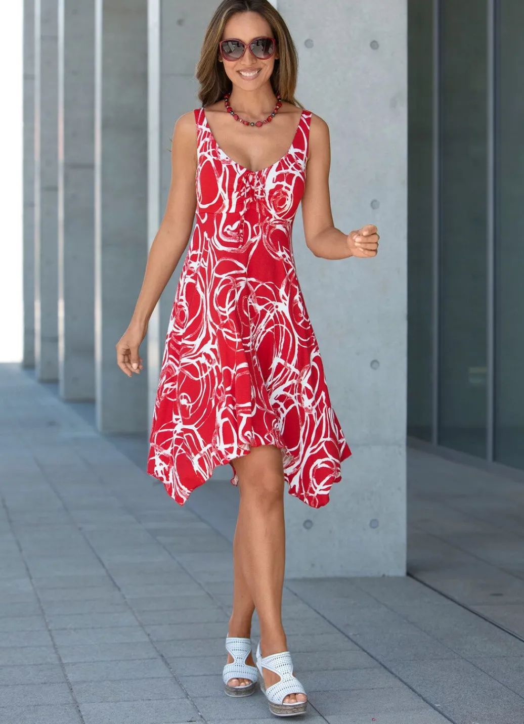 Damen Mona Sommerkleider|Freizeitkleider<Kleid mit Zierbändchen