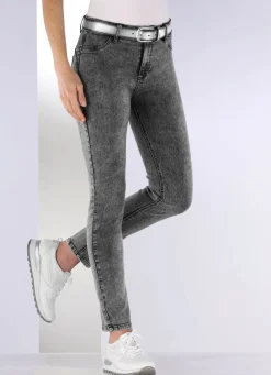 Damen Mona Lange Hosen|Jeans<Knöchellange, figurformende Jeans