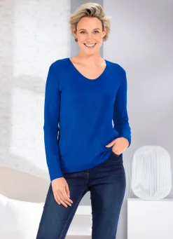 Kombifreundliches Shirt in 3 Farben Damen Langarm