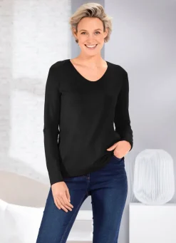Clearance Kombifreundliches Shirt in 3 Farben Damen Langarm