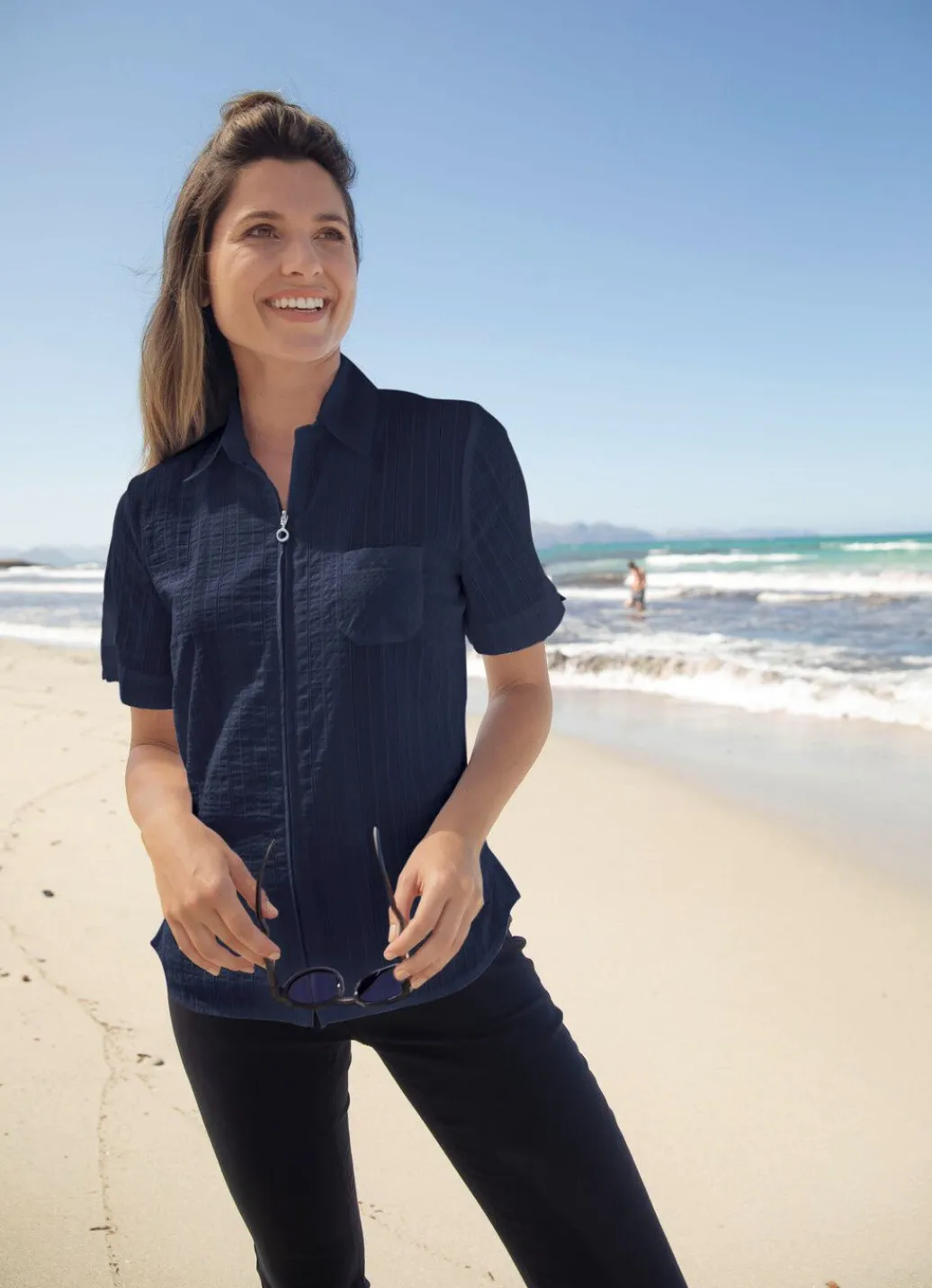 Damen Mona Blusenjacken|Blusen<Kombistarke Blusenjacke