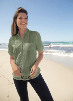 Damen Mona Blusenjacken|Blusen<Kombistarke Blusenjacke