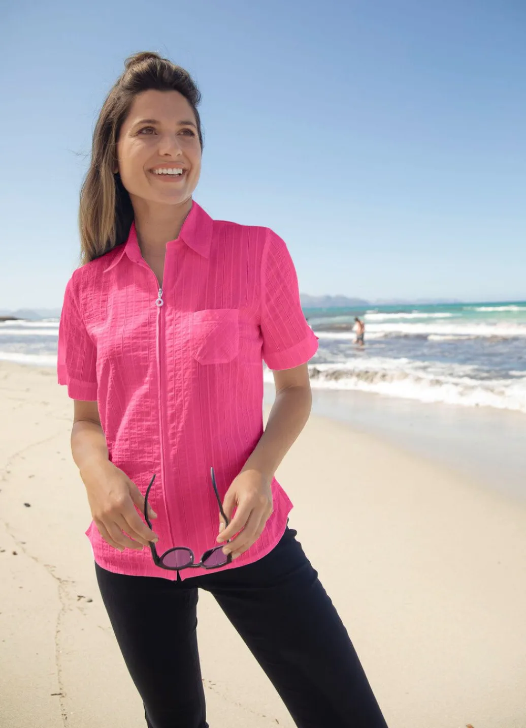 Damen Mona Blusenjacken|Blusen<Kombistarke Blusenjacke