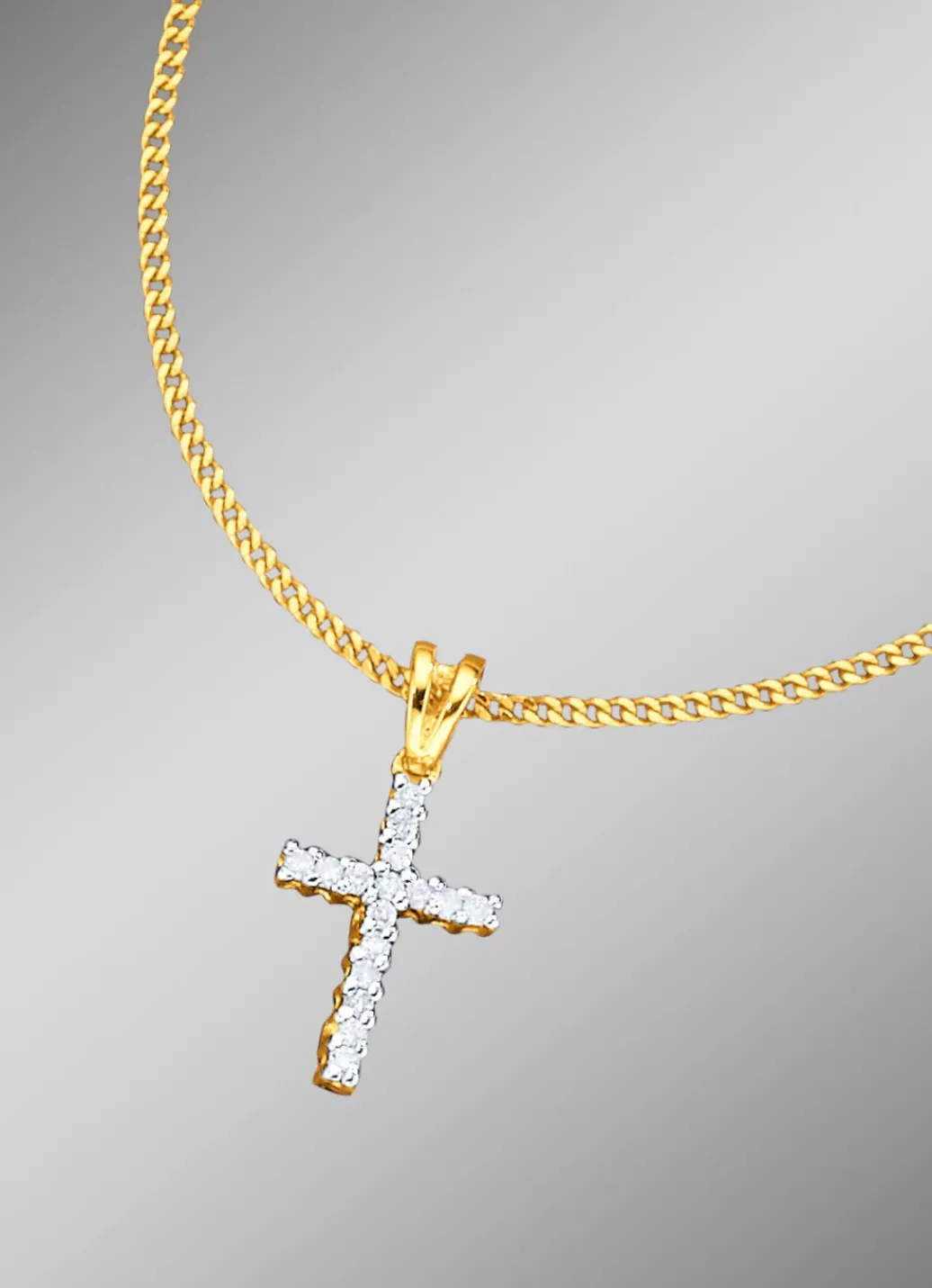 Best Kreuz-Anhänger mit Panzerkette Damen Anhänger