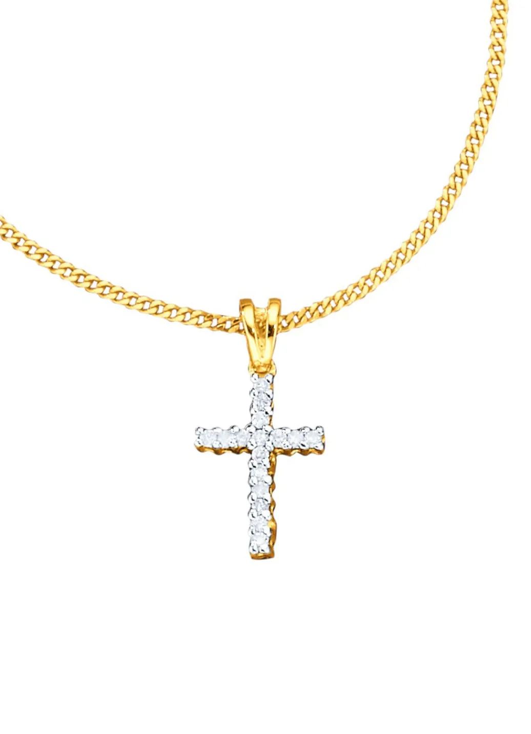 Best Kreuz-Anhänger mit Panzerkette Damen Anhänger