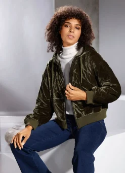 Damen Mona Winterjacken<Kurzjacke aus Samt