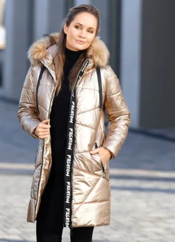 Damen Mona Wintermäntel<Kurzmantel in trendgenauer Metallic-Optik